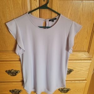 Lilac Ruffle Sleeve Top